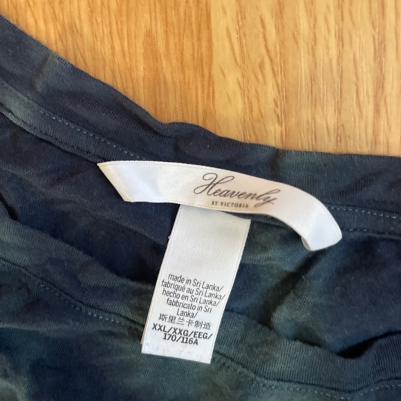 Heavenly By Victoria Blue Tie Dye Sleeveless Top / Long Pants Lounge Set - Picture 2 of 7